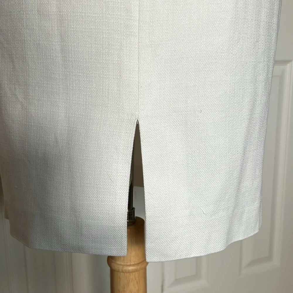 Anne Klein white & tan sleeveless career dress size 6. - Picture 4 of 9